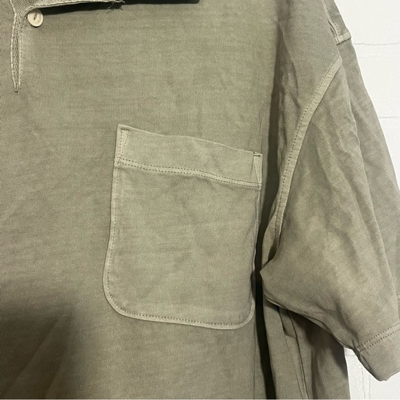 American Eagle Outfitters Mens Shirt Sage Green Polo Relaxed Fit Large NWT - Picture 4 of 7